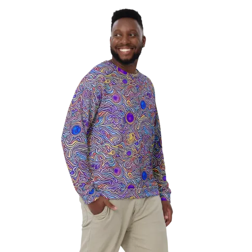 Chromatic Whirlpool on a Sweatshirt