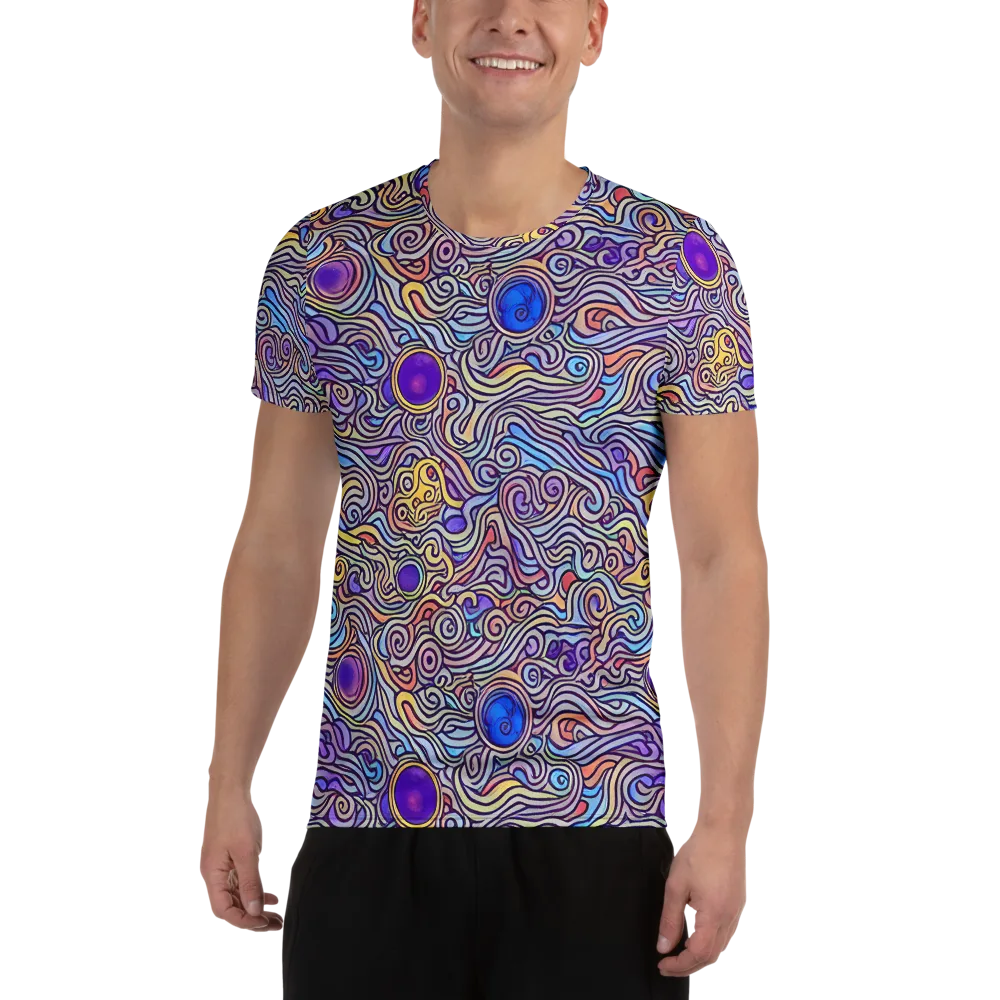 Chromatic Whirlpool on Men's Athletic T-Shirt — Front