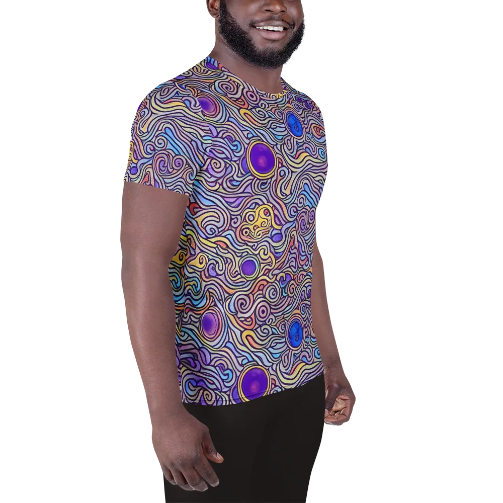 Chromatic Whirlpool on Men's Athletic T-Shirt — Right