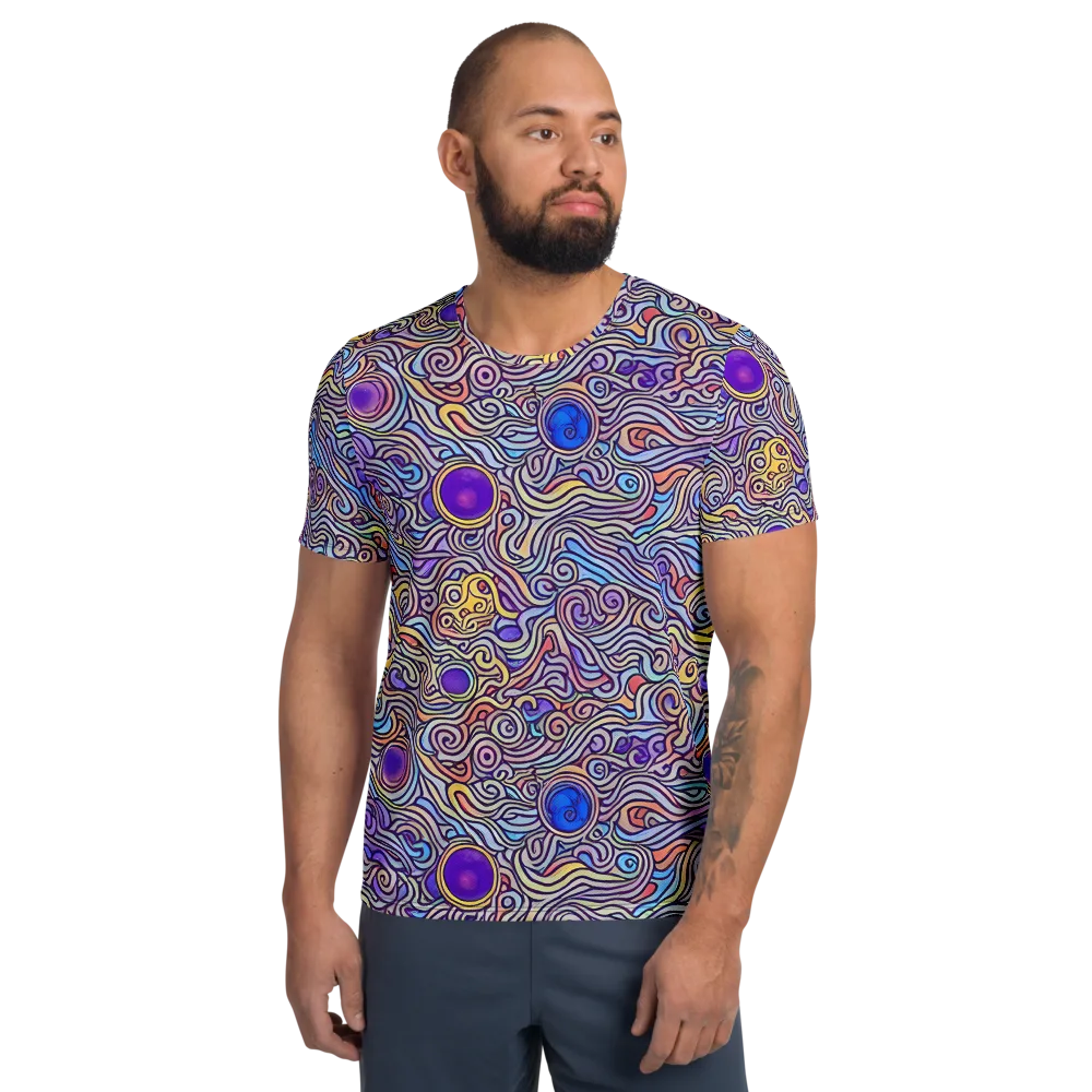 Chromatic Whirlpool on Men's Athletic T-Shirt — Front