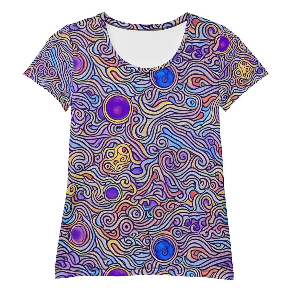 Chromatic Whirlpool on Women's Athletic T-Shirt — Front