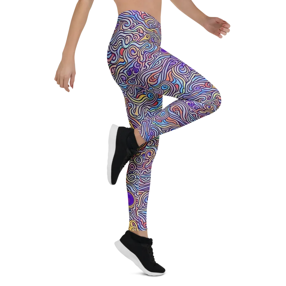 Chromatic Whirlpool on Leggings — Right