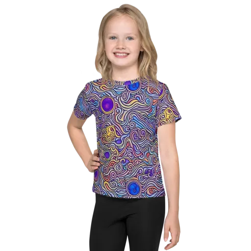 Chromatic Whirlpool on a Kids Crew Neck T-Shirt
