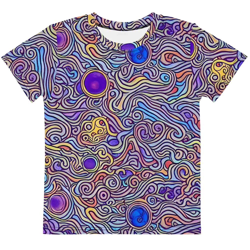 Chromatic Whirlpool on Kids Crew Neck T-Shirt — Front