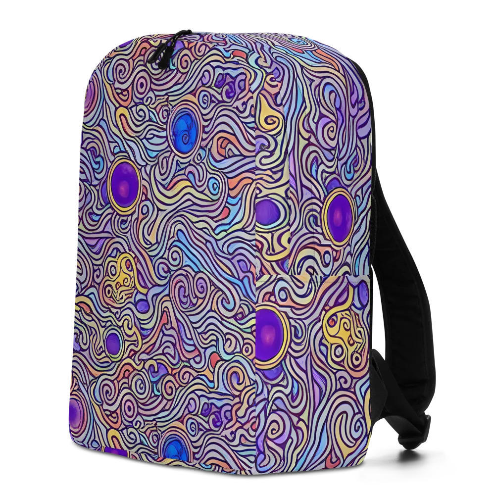 Chromatic Whirlpool on Minimalist Backpack — Left