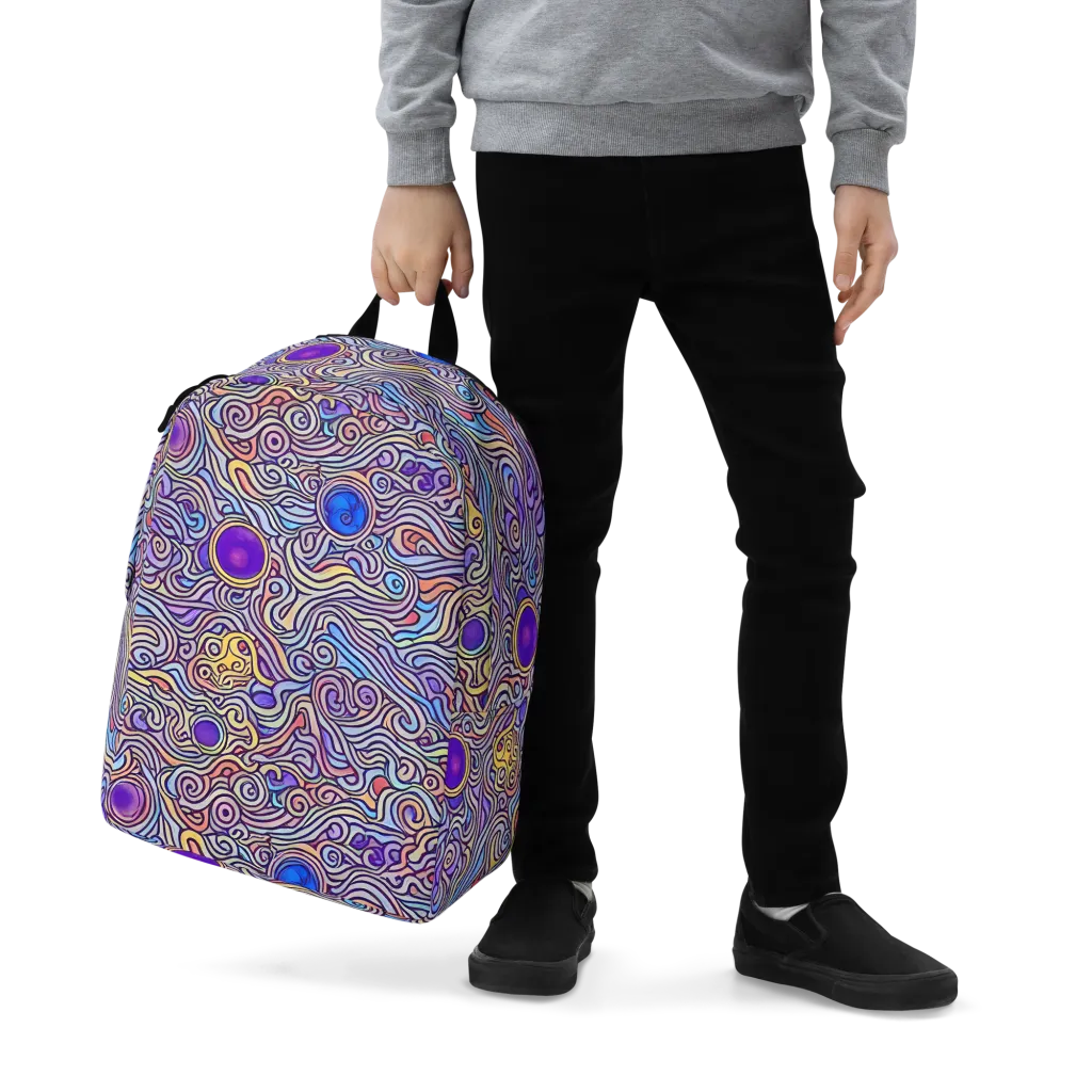 Chromatic Whirlpool on Minimalist Backpack — Zoomed-in