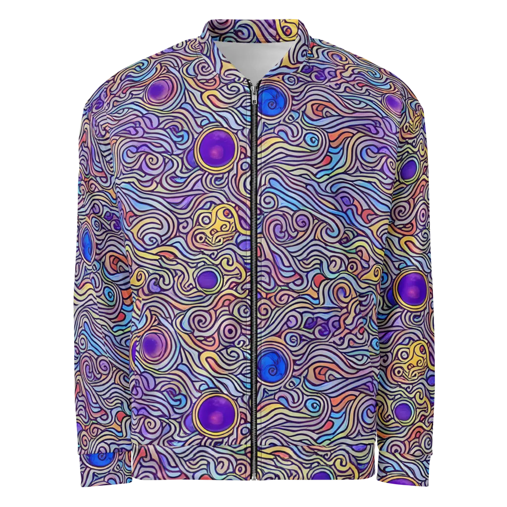 Chromatic Whirlpool on Bomber Jacket — Front