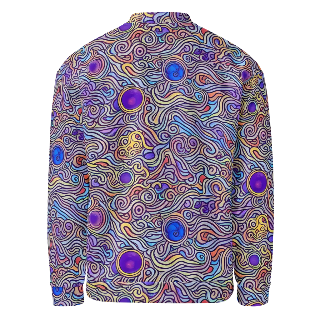 Chromatic Whirlpool on Bomber Jacket — Back