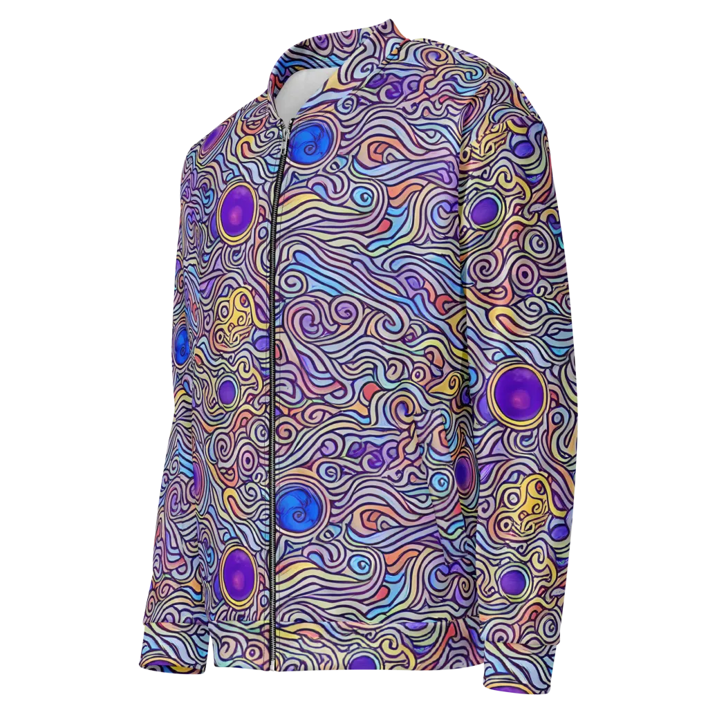 Chromatic Whirlpool on Bomber Jacket — Left Front