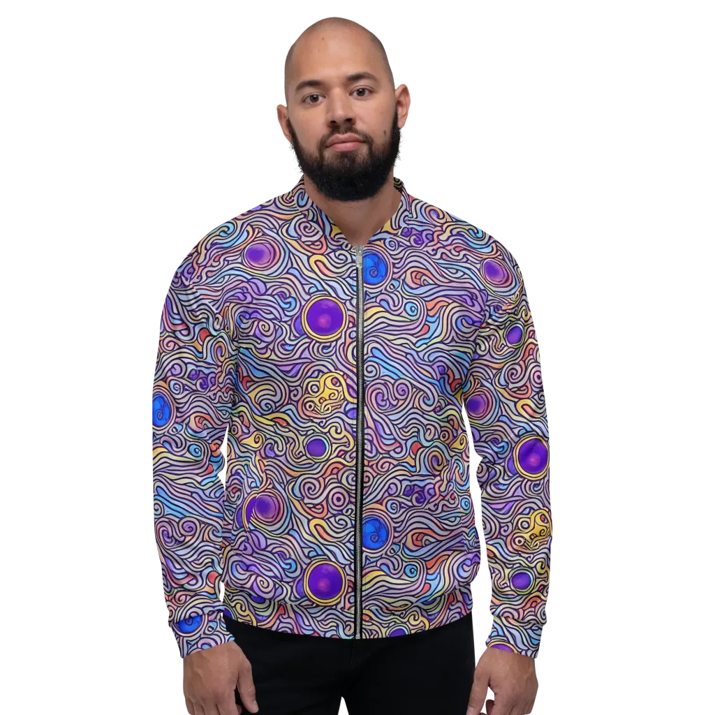 Chromatic Whirlpool on Bomber Jacket — Front