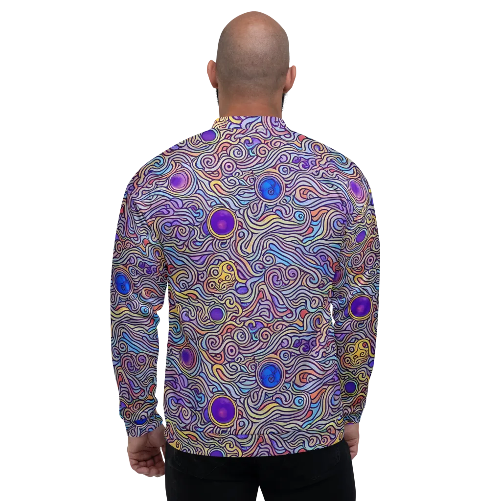 Chromatic Whirlpool on Bomber Jacket — Back