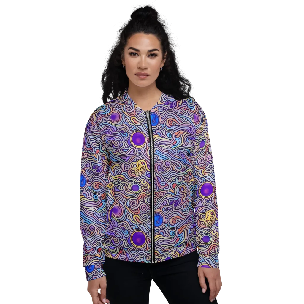 Chromatic Whirlpool on Bomber Jacket — Front