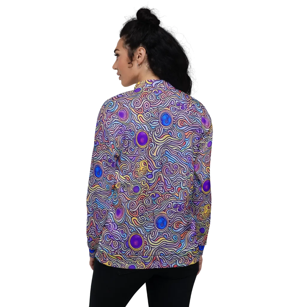 Chromatic Whirlpool on Bomber Jacket — Back