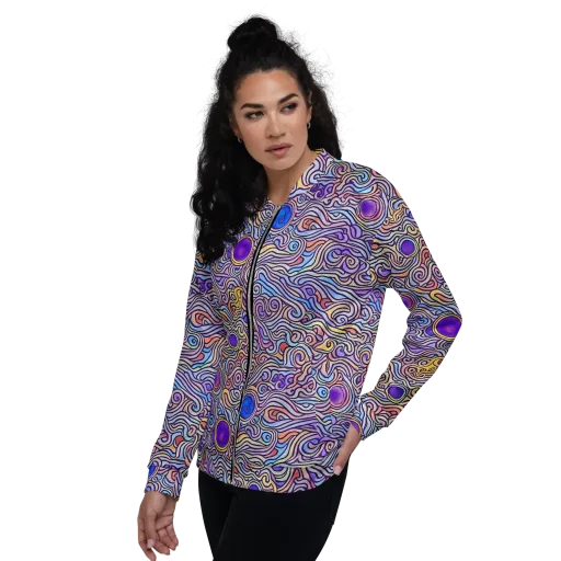 Chromatic Whirlpool on a Bomber Jacket