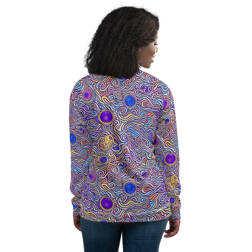 Chromatic Whirlpool on Bomber Jacket — Back
