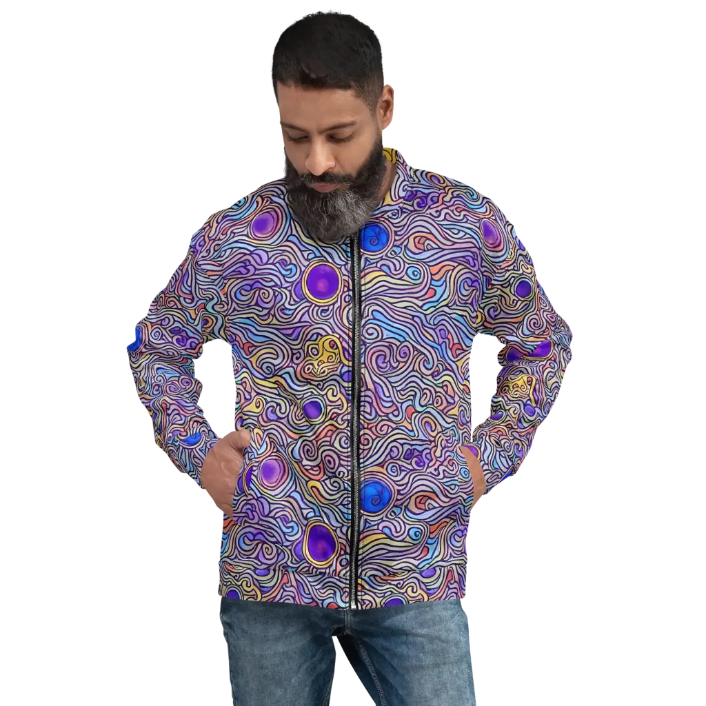Chromatic Whirlpool on Bomber Jacket — Front