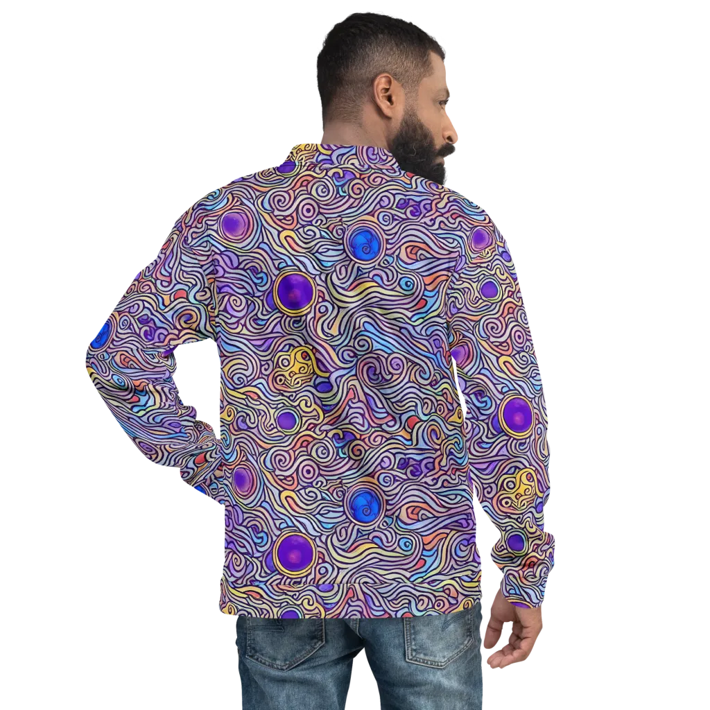 Chromatic Whirlpool on Bomber Jacket — Back