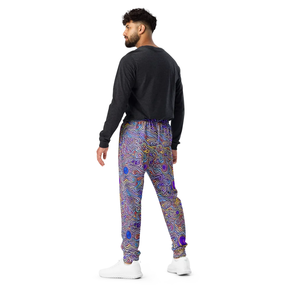 Chromatic Whirlpool on Men's Joggers — Back