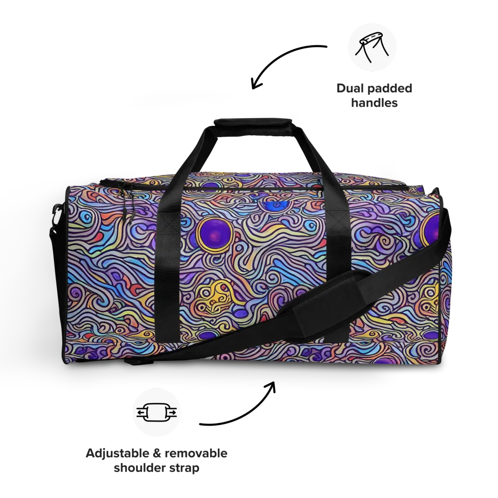 Chromatic Whirlpool on Duffle Bag — Front