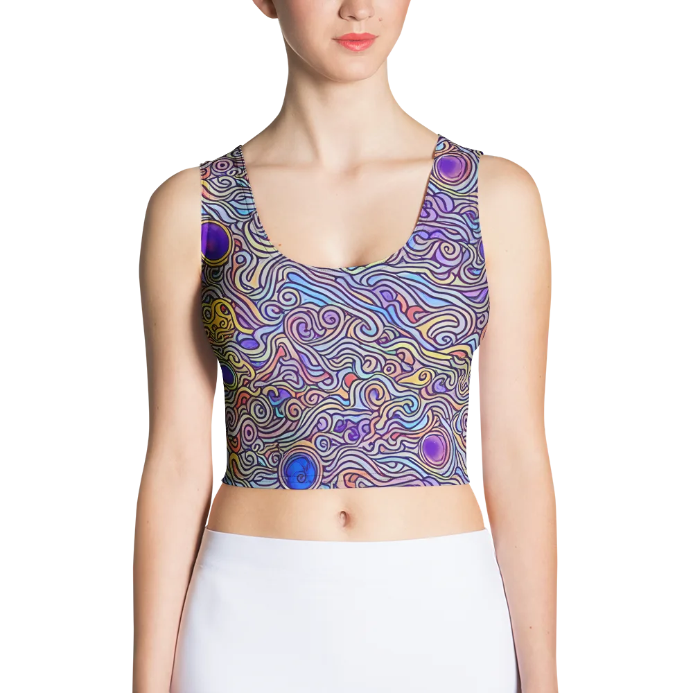 Chromatic Whirlpool on Crop Top — Front