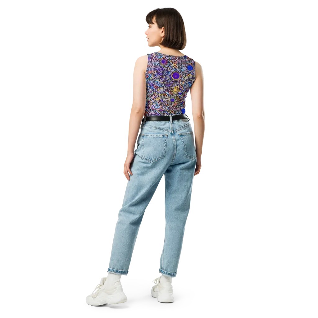 Chromatic Whirlpool on Crop Top — Back