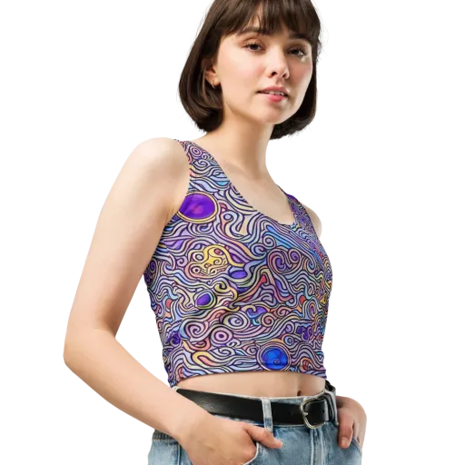 Chromatic Whirlpool on a Crop Top