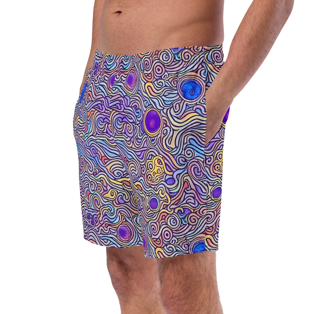 Chromatic Whirlpool on Swim Trunks — Left Front