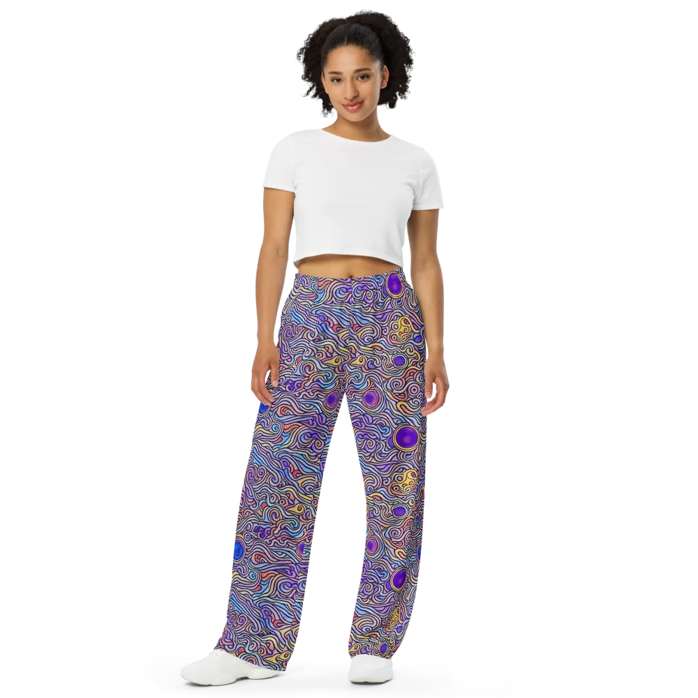 Chromatic Whirlpool on Wide-Leg Pants — Front