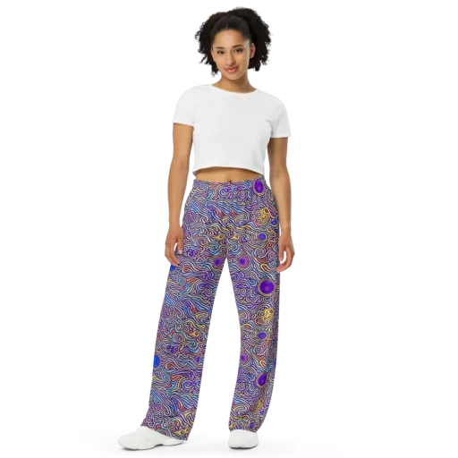 Chromatic Whirlpool on a Wide-Leg Pants