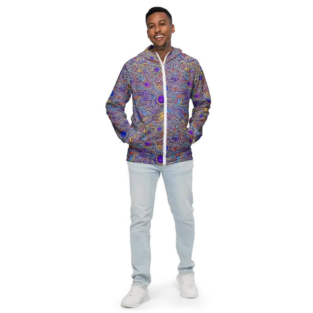 Chromatic Whirlpool on Men's Windbreaker — Front