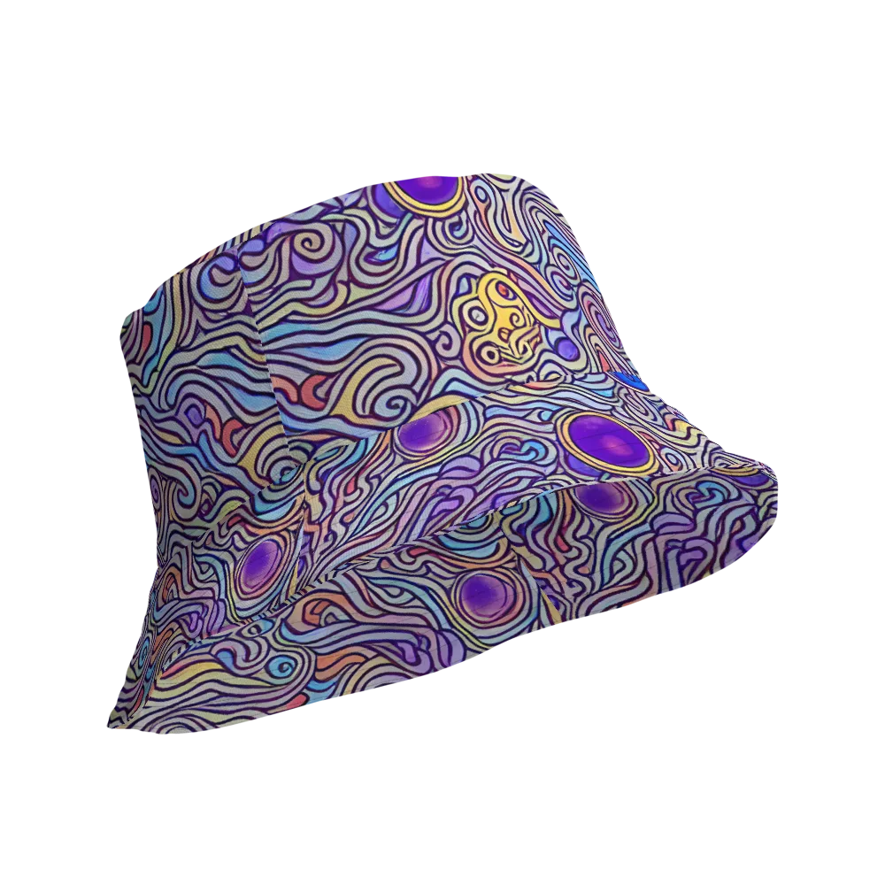 Chromatic Whirlpool on Reversible Bucket Hat — Product details Outside