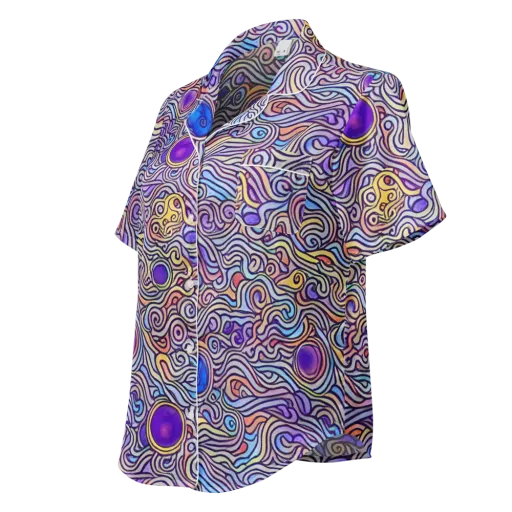 Chromatic Whirlpool on a Women's Short Sleeve Pajama Top