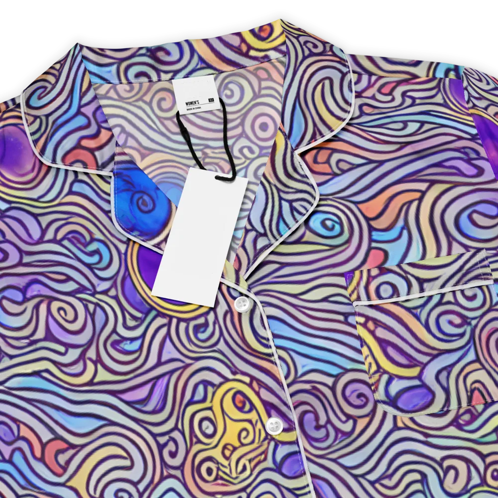 Chromatic Whirlpool on Women's Short Sleeve Pajama Top — Product details