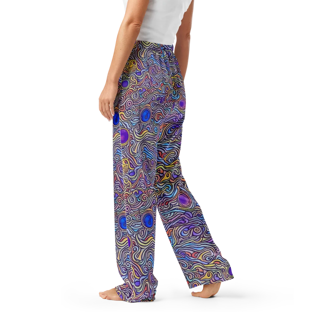 Chromatic Whirlpool on Women's Pajama Pants — Left