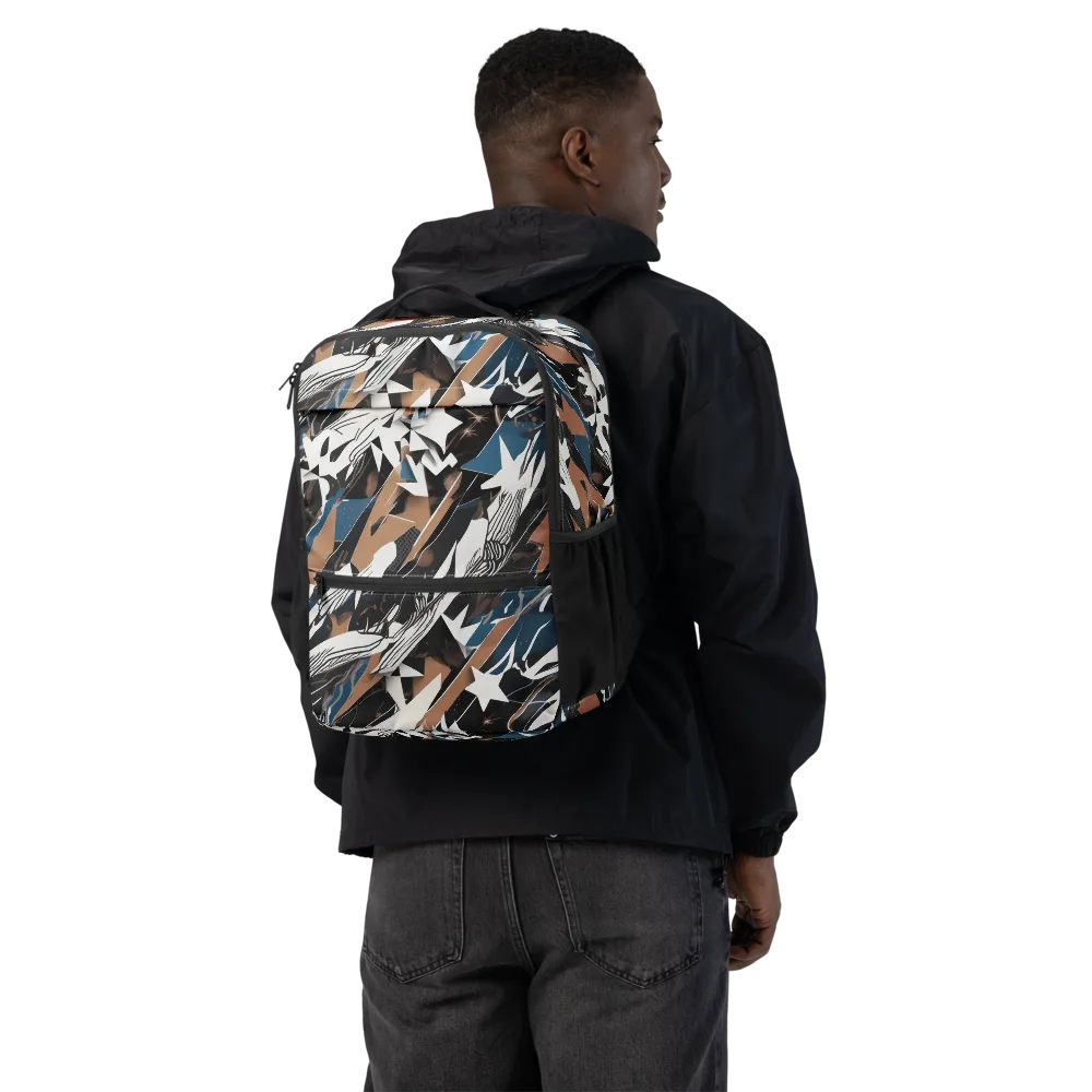 Midnight Origami on Utility Backpack — Back