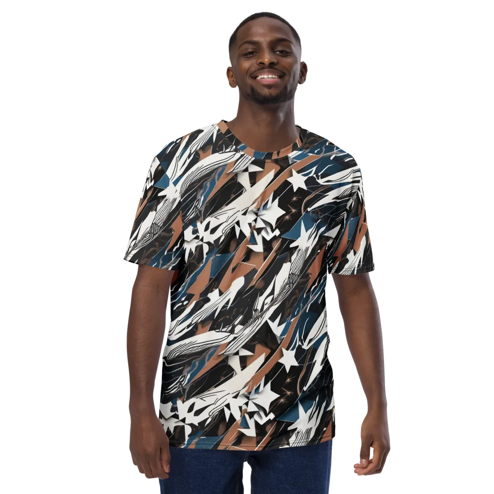 Midnight Origami on Men's Crew Neck T-Shirt — Front