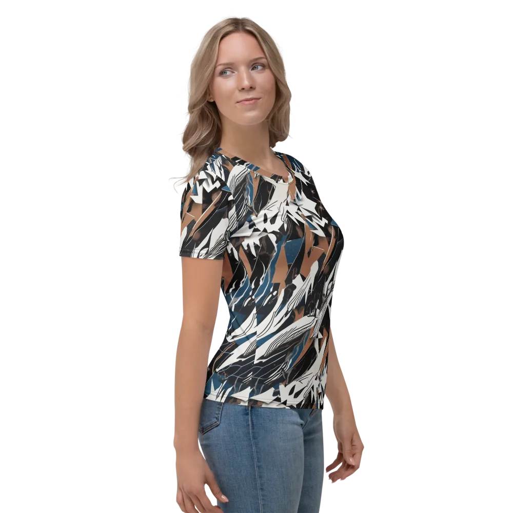 Midnight Origami on Women's Crew Neck T-Shirt — Right