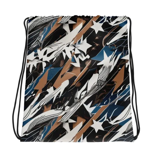 Midnight Origami on a Drawstring Bag