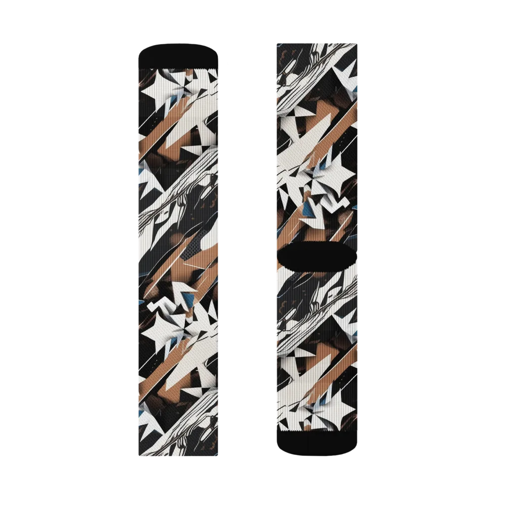 Midnight Origami on Socks — Right Sock