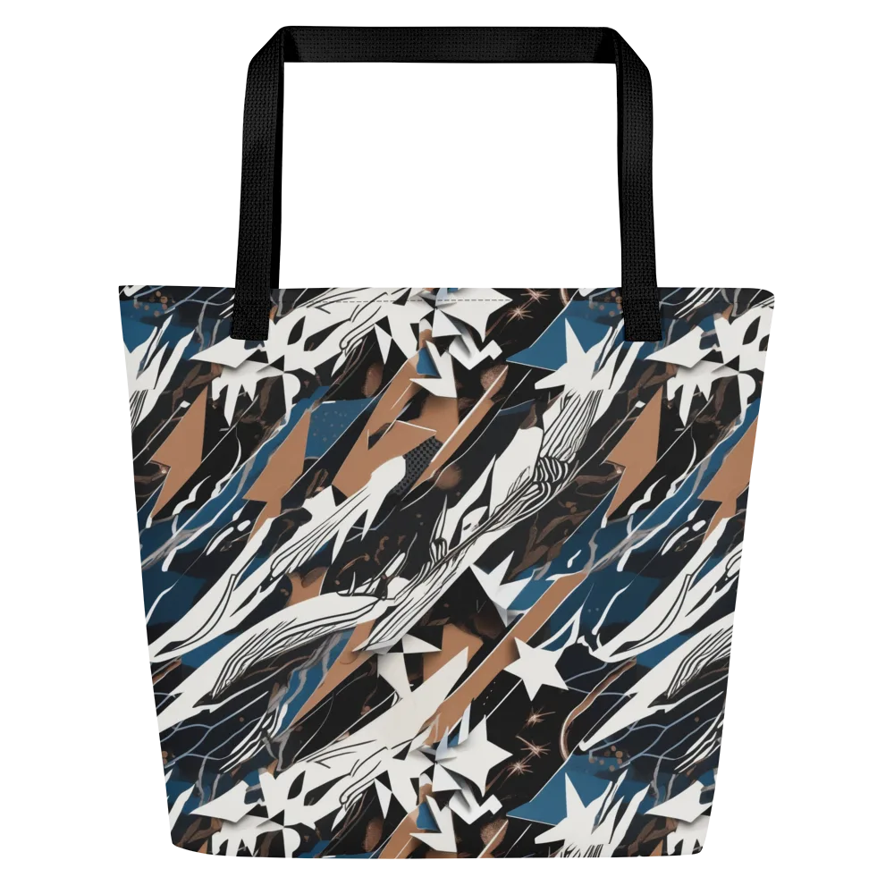 Midnight Origami on Large Tote Bag W/ Pocket — Front