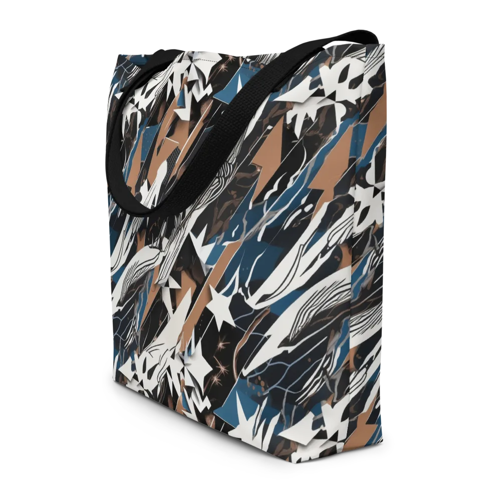 Midnight Origami on Large Tote Bag W/ Pocket — Front