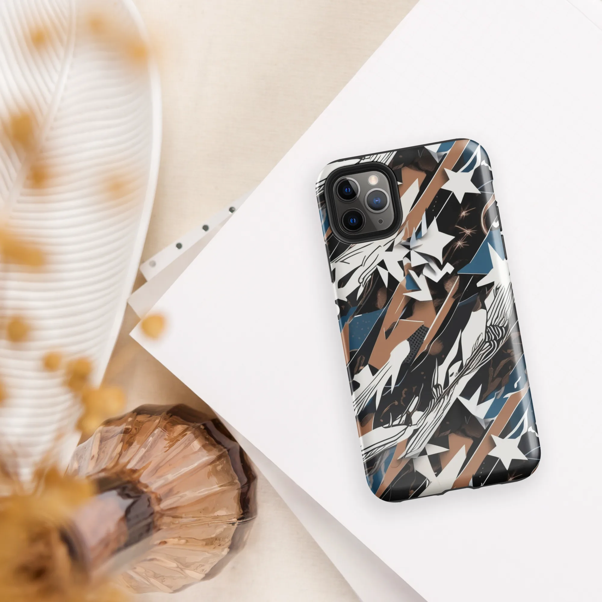 Midnight Origami on Tough Case for iPhone® — Front