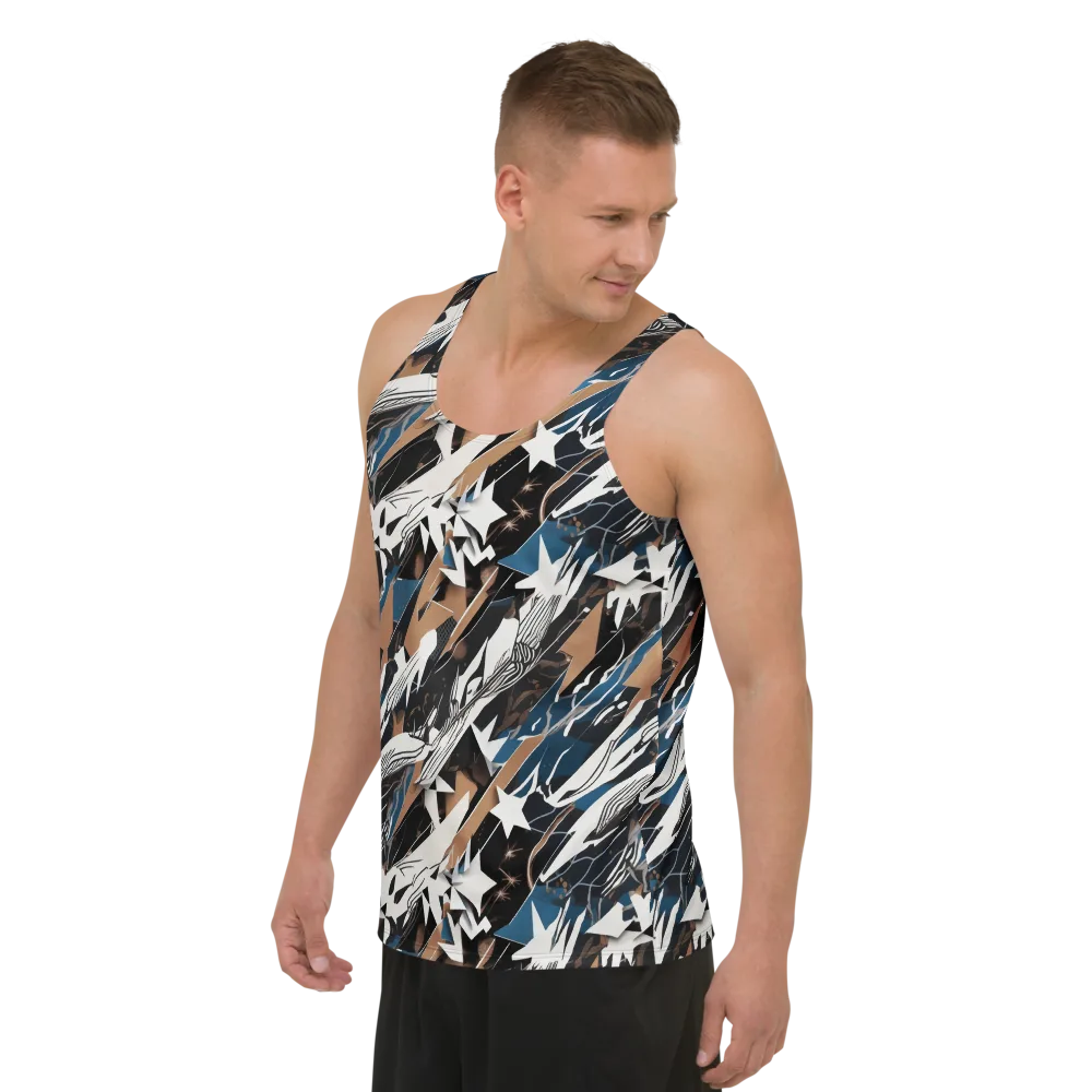 Midnight Origami on Men's Tank Top — Left Front