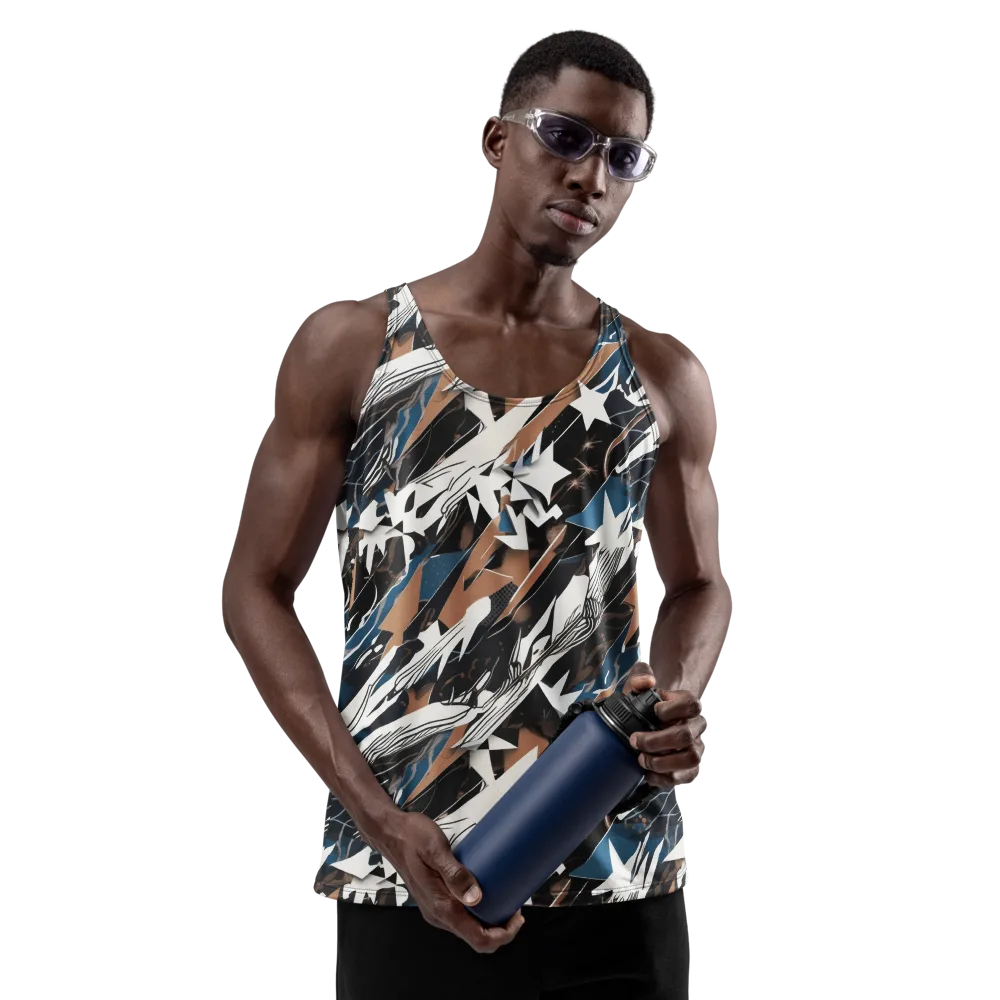 Midnight Origami on Men's Tank Top — Front