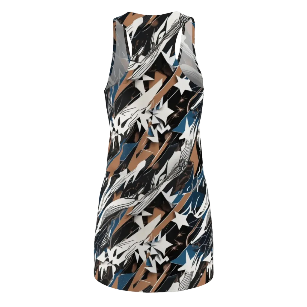Midnight Origami on Racerback Dress — Back