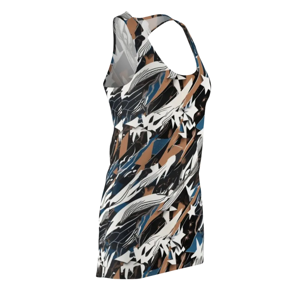 Midnight Origami on Racerback Dress — Front Side