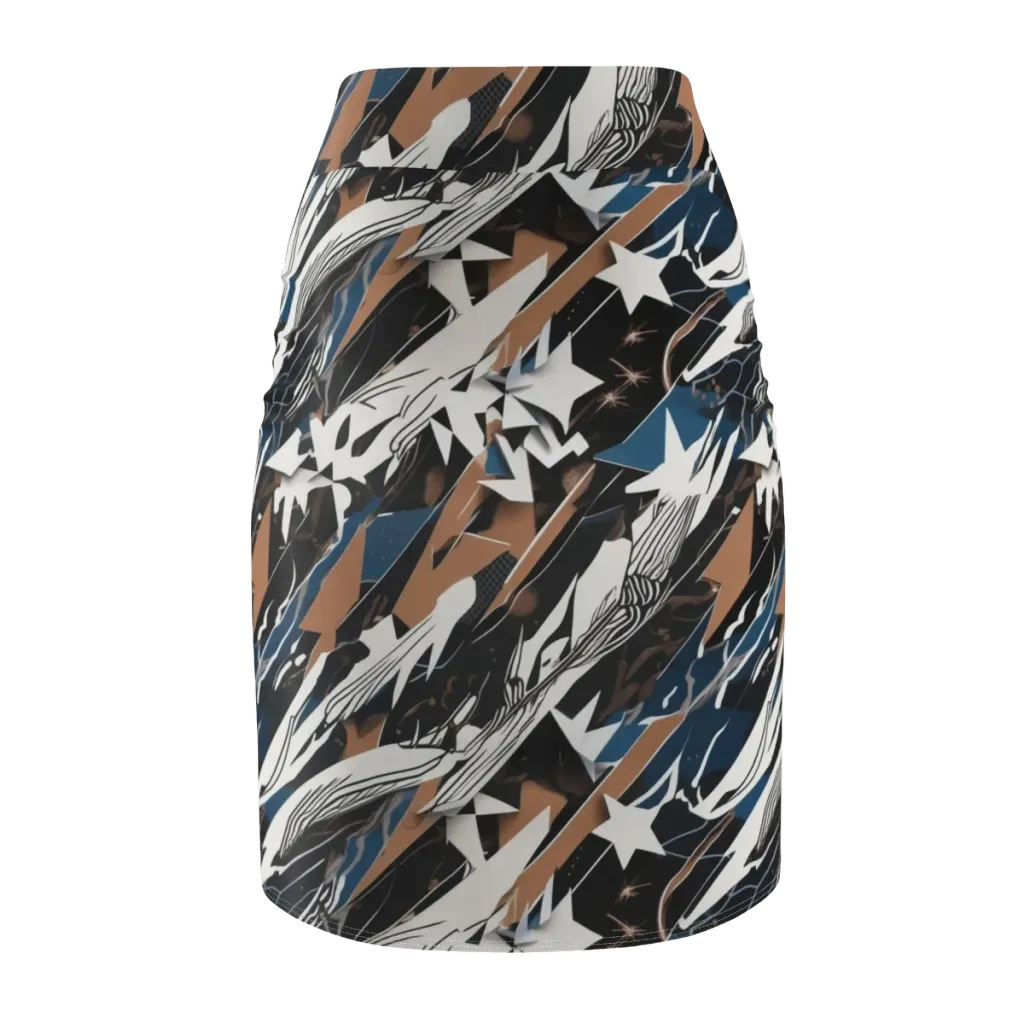Midnight Origami on Pencil Skirt — Back