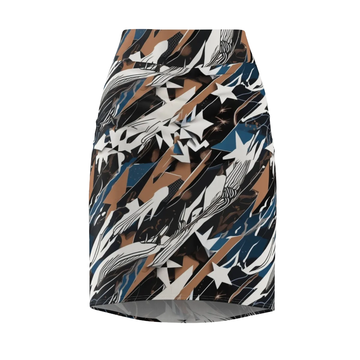 Midnight Origami on Pencil Skirt — Front