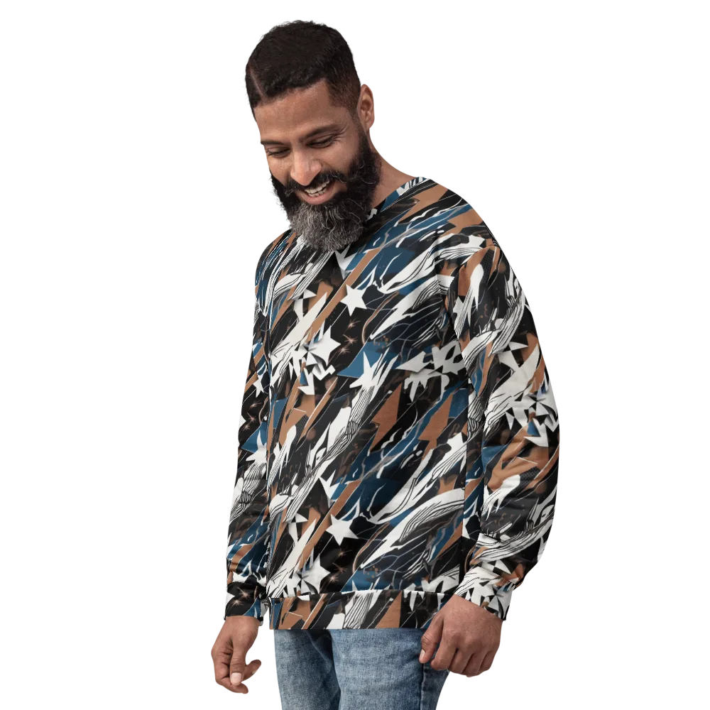 Midnight Origami on Sweatshirt — Left Front