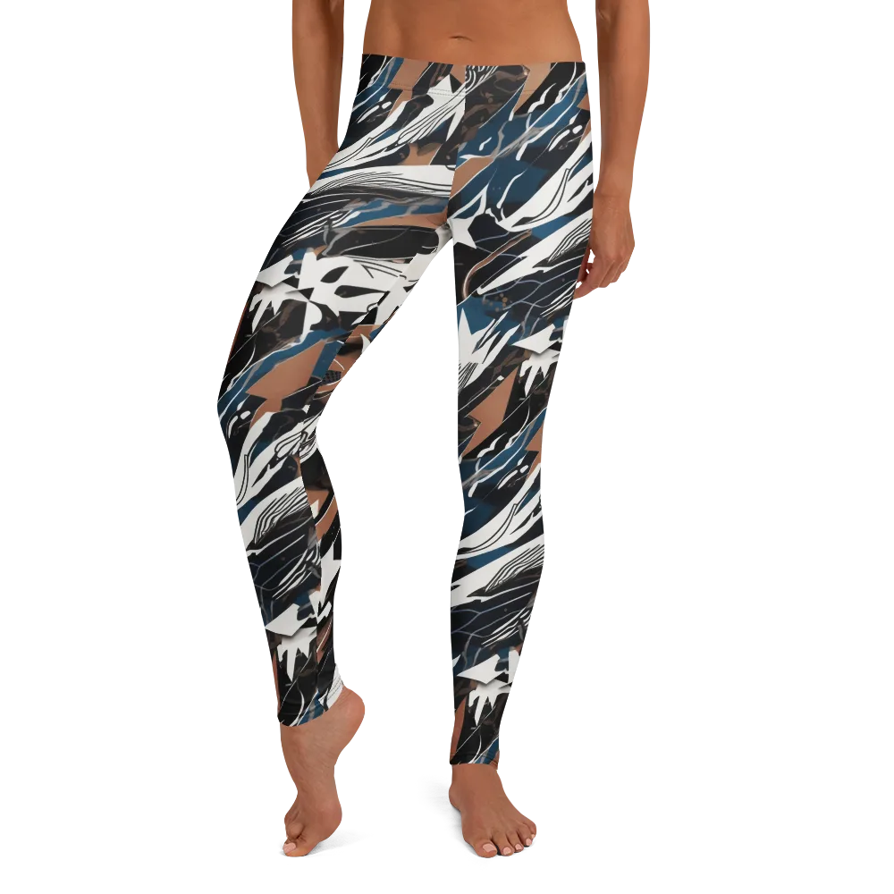 Midnight Origami on Leggings — Front